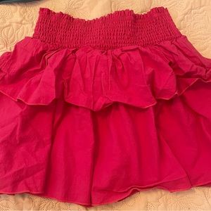 Shein 2 layer hot pink skirt